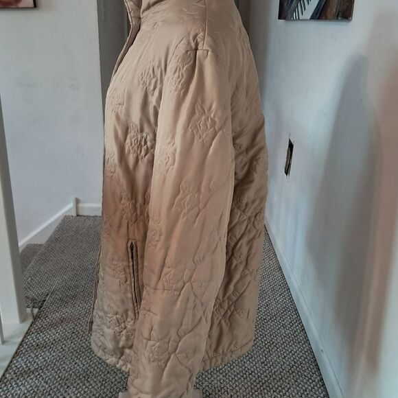 Ensign Collection Coat Women's Large L Cream Floral Winter Warm Embroidered Fall - Picture 5 of 11